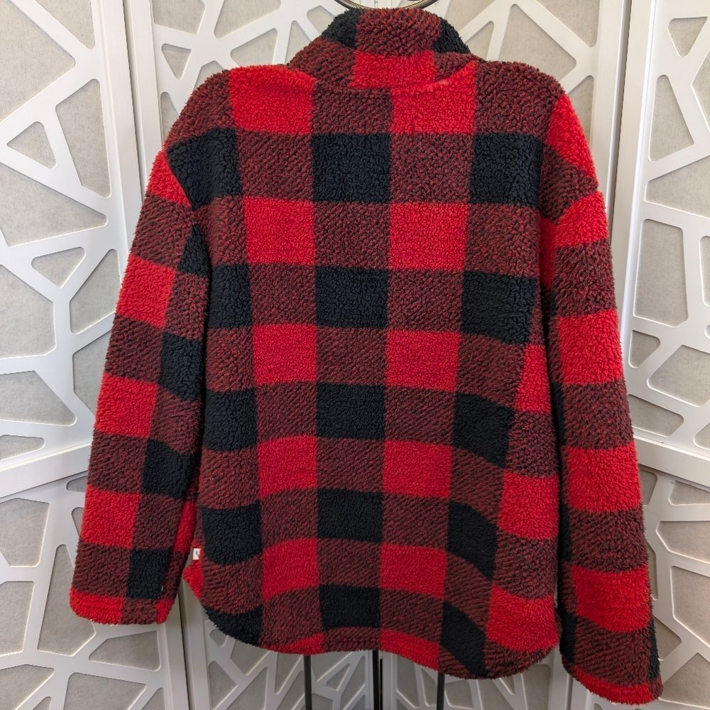 Koolaburra by UGG Buffalo Check Brushed Back Sherpa Pullover - Picture 4 of 12